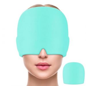 MIVORA Bonnet Migraine Relief Cap, R&eacute;utilisable Masque Migraine et C&eacute;phal&eacute;es, Bonnet Anti Migraine Poche de Glace en Gel Masque, Compresse Chaud Froid Poche De Glace En Gel (Bleu) (MIVORA EU, neuf)
