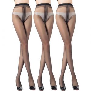 Wenearn Collant Transparent Femme 3 Paires,Collants Sculptants Transparent Femme,Collant Ventre Plat,Body Transparent Femme,Mode & Dim & Resistant Collant Resille Chair,Collant Sans Couture (Wenearn, neuf)