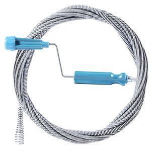 Furet deboucheur canalisation professionnel, 5 m&egrave;tres x 6mm Spirale deboucheur wc avec manivelle, Sonde de debouchage, Pratique et Efficace Deboucheur pour WC Evier Canalisation (Tianxinge Trading, neuf)