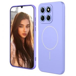 HAOYE Coque Magn&eacute;tique pour Huawei Honor X8 5G / X6 / Honor 70 Lite Compatible avec MagSafe, &Eacute;tui en Silicone Liquide avec Doublure en Microfibre, Antichoc Housse - Violet (Haoyes, neuf)