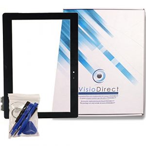 Visiodirect&reg; Vitre &eacute;cran Tactile pour ASUS Transformer Book T100TAF Tablette Noire + Outils (visiodirect-, neuf)
