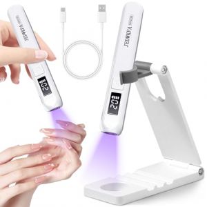 JEDWKFA Lampe UV Ongles Gel, Mini Lampe à Ongles Led UV, Mini Lampe UV LED Portable, Lampe UV avec Support, Lampe UV Vernis Semi Permanent, Séchoirs à Ongles, pour Toutes les Gels (MARKET BOUTI AYOUB S.R.L., neuf)