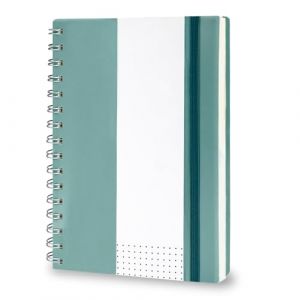 Amythe Cahier A5 Spirale, Carnet à Points 150 Feuilles/300 Pages 100g/m², Cahier A5 Couverture Rigide pour Prise de Notes, Bureau ou Étude Bloc-notes 148x210mm, Vert (Amythe, neuf)