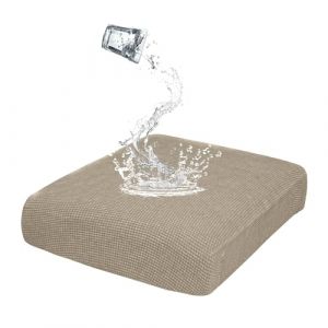 BXFUL Housses de Coussin de Siège de Canapé Imperméable Extensible, Jacquard Housse Coussin Canapé Antidérapante Housse Assise Canapé élastique Housse Coussin (Grande Méridienne,Kaki) (ZIQIONG, neuf)