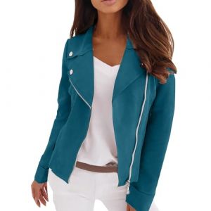 Cardigan Femme Grande Taille Veste Femme Mi Saison Gilet Avec Zipp&eacute; Manteau Bouton Manteaux 2025 Nouveau Veste Manches Longue V&ecirc;tements D&eacute;contract&eacute;s Loungewear Polyvalent Gilet Cintr&eacute;e Manteau (Weiwei's small shop, neuf)