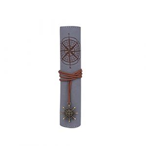 Gris,Casse à crayons Case Cuir Vrai cuir avec pendentif (liuweifa, neuf)