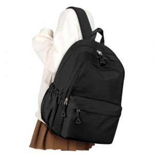 VGCUB Sac a Dos Coll&egrave;ge Lycee Ado Fille Garcon Scolaire Sac &agrave; Dos Cartable Renforc&eacute; Fille Primaire Ecole Renforc&eacute; Impermeable L&eacute;ger Voyage Femme Elegant Scolaires Gar&ccedil;on School Bookbag Noir (YANZM, neuf)