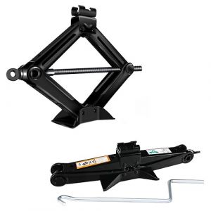 Cric losange 2 tons avec manivelle, en acier alli&eacute;, hauteur minimale 110 mm, hauteur maximale 390 mm, cric ciseaux pour voiture/SUV, monospace (Marblehee, neuf)