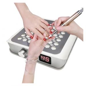 Aspirateur &agrave; ongles 60 W, collecteur de poussi&egrave;re super puissant, nettoyeur d'ongles faible bruit, aspirateur for , ongle 24, mani(Silver color plug in) (Star Moon Trading, neuf)