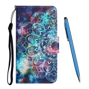 TOUCASA Coque pour iPhone 8 Plus/7 Plus (5,5 Pouces), PU Cuir Portefeuille Housse Magnétique et Emplacements Cartes pour Clapet Folio Motif Étui, Antichoc TPU Housse Protection Flip Case (Mandala) (Mltour-EU, neuf)