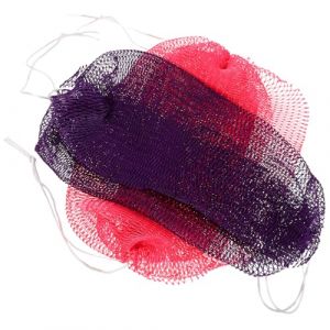 Garneck Lot de 2 &Eacute;ponges Africaines Exfoliantes en Maille &Eacute;lastique, Longues et R&eacute;sistantes, Couleurs Rose Vif et Violet Fonc&eacute;, pour Gommage Corps, et Sauna, Nettoyage Profond (Eerstra, neuf)