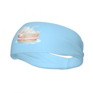 Bandeau de sport antidérapant en forme d'éléphant prenant un bain pour homme et femme, idéal pour la gym, le basket-ball, le yoga (ruianshihuichenjiayouzhanguanliyouxiangongsi, neuf)