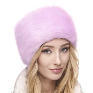 Futrzane Classic Chapeau Cosaque - Chapka Femme en Fausse Fourrure - Toque Russe (M, Rose Classic) (Futrzane EU, neuf)