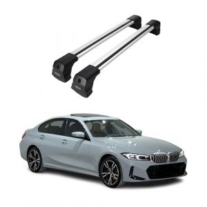 Barres de Toit transversales pour BMW S&eacute;rie 3 G20 2019-2025 / G80 2021-2025 Alu (omacfrance, neuf)