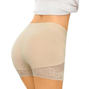 G&eacute;n&eacute;rique Femmes sous Jupe Shorts Pantalon De S&eacute;curit&eacute; Doux Stretch Dentelle Garniture Leggings Pantalon De Yoga Court Panty Coton Cycliste Short Boxer Shorty Legging Boxer Cale&ccedil;on (04 Beige, XXL) (Qingyak, neuf)
