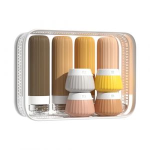Kit Voyage Produit Toilette, Flacons de Voyage en Silicone, Flacon Voyage Rechargeable et &Eacute;tanche Contenant Voyage Set de Bouteilles de Voyage 14 Pi&egrave;ces avec Trousse de Toilette (Color&eacute;) (Zhangli Store, neuf)