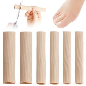 6 Protection Orteils en Silicone D&eacute;coupable,3 Tailles Tube de Coussin D'orteil,Bandage de Tube de Protection des Doigts en Gel Doux,Pour Les Doigts De Pieds,Ampoules, Callosit&eacute;s, Orteils et Doigts (ZDNT, neuf)