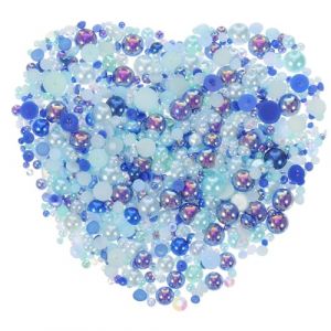 MUELODSIC Perles Flatback Demi-rondes Imitation R&eacute;sine pour Nail Art DIY Accessoires D&eacute;coratifs Ongles Charms pour Manucure et Coques T&eacute;l&eacute;phone R&eacute;sistantes et Faciles &agrave; Poser (Ravishw, neuf)