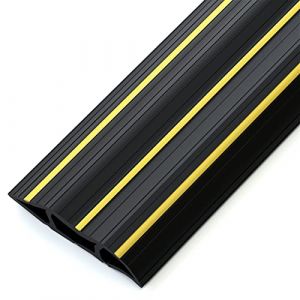 Passe Câble Sol 3M, Couvre-câble de Sol, Protecteur de câbles de Plancher de 3 mètres avec 3 passages pour câbles et Fils (Mambate Global, neuf)