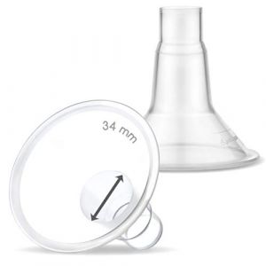 Maymom Boucliers MyFit Petit ; Compatible avec les tire-lait Medela PersonalFit, Freestyle, Harmony, Maxi, Freestyle Flex Connecteur ; Raccordement sur raccord Maymom Large/Fin, Lot de 2 (34 mm) (DE Mamashop, neuf)