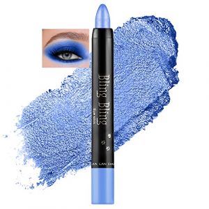Crayon à paupières Ombre à paupières pailletée Ombre à paupières scintillante Stylo à paupières pailleté Crayon à paupières pailleté Maquillage ultra pigmenté Ombre à paupières poudre (Bleu foncé) (Beliky Girl, neuf)