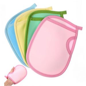 Vaguelly 4 Pièces Mitaines Exfoliantes Pour Bain Et Douche Anti-peau Morte Mitaines Moussantes Pour Nettoyage Du Corps Et Du Visage (Bustling Xin, neuf)