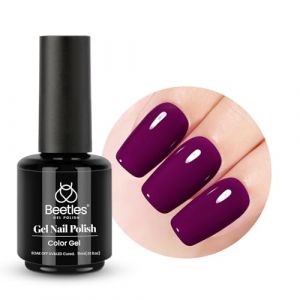 Beetles 15 ml Violet Vernis Semi Permanent, Prune Mauve Vernis à Ongles Gels Sèche sous Lampe UV/LED, Cadeaux de Manucure Nail Art Bricolage (Gelab Beetles, neuf)