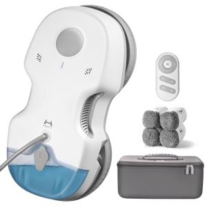 HUTT S7 Robot Nettoyeur de Vitres 5500Pa, Robot Laveur de Vitre avec Gicler l'eau Automatique, Châssis 3D Flottant, Système de Protection Multiples, Télécommande (HUTT France, neuf)