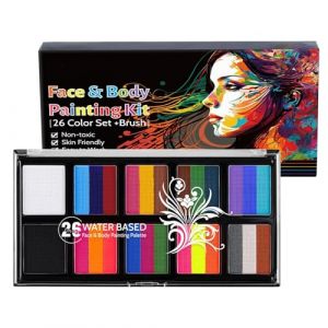 Peintures pour le visage, peinture pour le visage professionnelle, kit de peinture pour le visage, peintures pour le visage pour déguisements, kit de peinture, peinture pour le visage, peinture pour l (leilam, neuf)