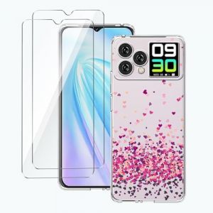 LYZXMY Coque pour Cubot Hafury V1 (6.58") Transparent Housse + 2 x Verre tremp&eacute; Protection &eacute;cran, Souple Silicone &Eacute;tui Protection Bumper TPU T&eacute;l&eacute;phone Case Cover-WM85 (SLMY, neuf)