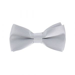 cravateSlim Noeud Papillon Garçon Gris argent - Noeud Papillon Enfant Garçon d'Honneur Mariage, Baptême - Collection Père et Fils, Papa et Enfant (cravateSlim FR, neuf)