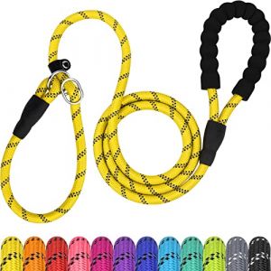 TagME Réfléchissant Laisse Coulissante, Laisse Corde de Dressage pour Petits Chien, Ø12mm x 185cm, Jaune (TagMe, neuf)