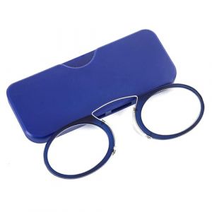 Lentilles de Lecture Unisexes, Lunettes pour Lire Sans Branche, Aide Visuelle Compacte, Mini Portable Lunettes de Lecture Légères, Nose Clip Lunettes de lecture Antidérapantes Aide à la lecture (Bleu) (junthou, neuf)