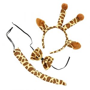 FRCOLOR Ensemble De Décorations De Fête Girafe Costume D'animal Pour Enfants Girafe Avec -tête Et Queue Adorable Robe D'animal Pour Garçons/filles (White Beach, neuf)