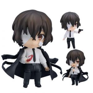 Anjinguang Bungo Stray Dogs Figurine Anime BSD Dazai Osamu, mod&egrave;le Q en PVC, objet de collection, figurine de bureau, cadeaux 10 cm (qigbaif[Maison chic], neuf)