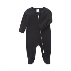 KIDDLETOWN combinaison bebe garcon fille, b&eacute;b&eacute; barboteuses, b&eacute;b&eacute; pyjama sac de couchage en coton avec double zip, combinaison bebe fille, Coton Manches Longues Body avec pieds pyjama bebe fille (KIDDLETOWN, neuf)
