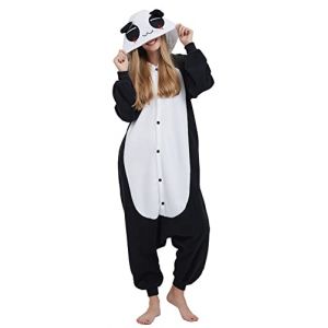 DELEY Animal Adulte V&ecirc;tements De Nuit Chaude Onesies Pyjama Panda Unisexe Homewear Grenouillere Pyjama &agrave; Capuche Costume XL (DELEY, neuf)