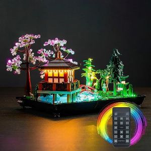 Kit d'éclairage télécommandé pour Lego 10315 Le Jardin Tranquille (Non Lego), Ensemble d'éclairage LED pour Lego Icons Garden of Tranquility Cadeau créatif pour Adultes (BrickBling Lighting, neuf)