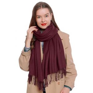 DonDon &Eacute;charpe femme hiver chaud et douce Ch&acirc;le Etole Foulard 185 x 65 cm - Bordeaux (urban-styles, neuf)