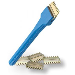 Ensemble burin et peignes 3,8 cm &ndash; Empreinte de pied Poign&eacute;e forg&eacute;e R&eacute;sistance sup&eacute;rieure 5 peignes &agrave; double extr&eacute;mit&eacute; inclus Outils &agrave; main essentiels pour ma&ccedil;on ou ma&ccedil;on de pierre (Footprint Tools, neuf)