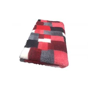 Vetbed Lit sec - Patchwork rouge - 100 x 150 cm (agencyempire, neuf)