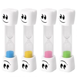 VRYNDH Sablier Minuteur pour Brossage de Dents Enfants,Visuel 2/3 Minutes - Apprentissage Ludique et Sans BPA pour une Bonne Hygi&egrave;ne Buccale,Deux minutes et trois minutes, deux chacune (leksei, neuf)