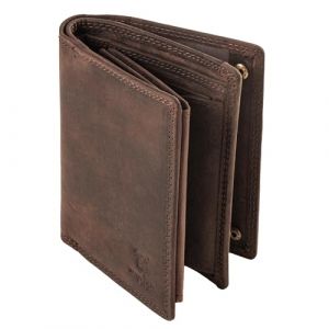 MATADOR Porte Monnaie Cuir #Toronto avec Noble Bo&icirc;te Cadeau, Luxe RFID Porte-Carte Homme, Portefeuille Homme Cuir Veritable avec de Nombreux Compartiments &agrave; Cartes en Marron Fonc&eacute; (MATADOR LEDER "The German Brand", neuf)