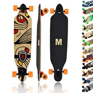 MAXOfit Longboard Tres Cruces DropThrough Freeride Board,104 cm, 9 Couches d'érable, ABEC 11 et essieux en Aluminium (X-TradeGroup GmbH, neuf)