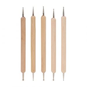 Stylus à poil à double extrémité Set Firm Grip Grip DIY outils de gravure pour l'argile Création de sculpture en poterie en argile (lcskuajing, neuf)