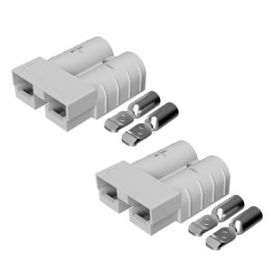Offgridtec Lot de 2 connecteurs de batterie SJ50 pour c&acirc;ble de 4 &agrave; 6 mm&sup2;, compatible Anderson SB50, broches de contact s&ucirc;res, polycarbonate robuste, 50 A 600 V Anderson pour panneaux solaires et (Offgridtec GmbH, neuf)