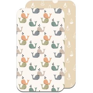 Lovely Hippo Draps Housses 80x160 cm - 100% Coton Compatible Lit Cabane - Doux et Respirants, sans Produits Chimiques (Baleines, 80 x 160 cm) (VRC Products France, neuf)