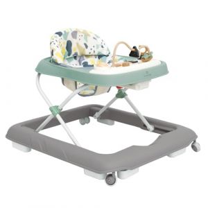 Olmitos Déambulateur pour bébé avec plateau d'activités – Premiers pas, stimulation sensorielle et développement moteur, centre d'activités pliable et réglable – Sécurisé avec système stopper (Green (Babymania, neuf)