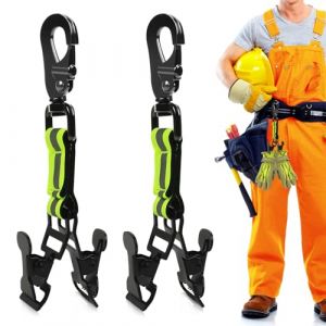 GUOSIYAO Pince A Gants Clip De Gants 2pi&egrave;ces Glove Clips De Pompier Avec Mousqueton Porte De Travail Porte pour Accrocher Des Serviettes Des Casques (Vert double Pince) (SIYAO-EUR, neuf)