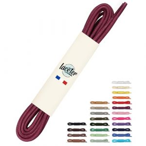 Laceter Lacets Ronds Cir&eacute;s Fins 2,4mm pour Chaussures de Ville - Lacet Id&eacute;al pour Derbies, Richelieu, Bottines Cuir, Mocassins - Style Habill&eacute; &Eacute;l&eacute;gant et R&eacute;sistant - Bordeaux, 120 cm - X2 (Lace'ter, neuf)